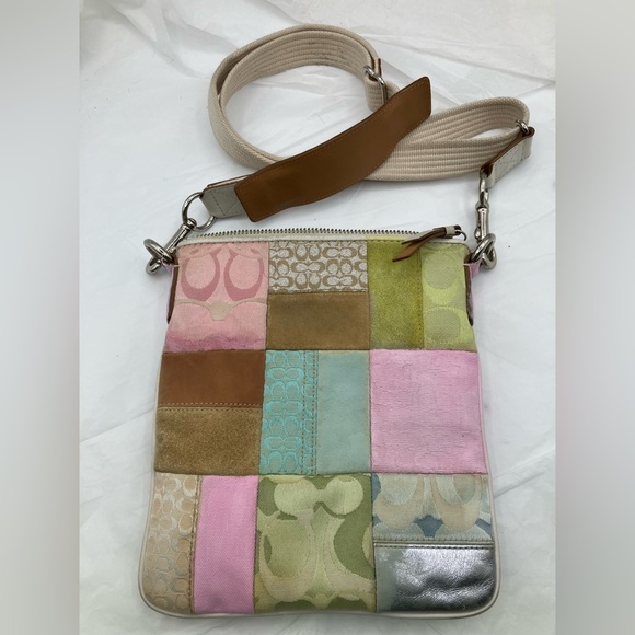 Coach Multicolor Patchwork Crossbody Bag vintage - Picture 2 of 6